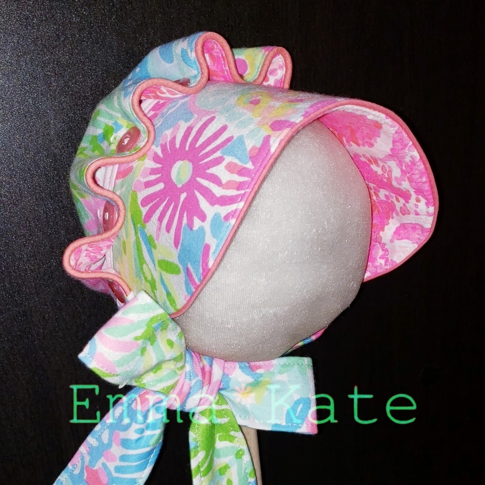 Lilly inspired Handmade Reversible Bonnet